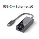 PURELINK USB-C to ethernet adapter - gigabit 1000Mbps - iSeries - black - 0.10m (IS261)
