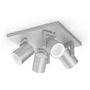 PHILIPS Hue White & Color Ambiance - Argenta Bluetooth Ceiling Light 4-Spot, Aluminium (50624/48/P7)