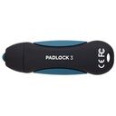 CORSAIR Flash Padlock 3 Secure Drive, 128GB (CMFPLA3B-128GB)