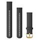 GARMIN QuickFit Band (20mm), Black with Gold Hardware (010-12932-13)