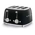 SMEG 50's Retro Style Toaster, Schwarz (TSF03BLEU)