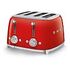 SMEG 50's Retro Style Toaster, Red (TSF03RDEU)