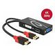 DELOCK Adapter HDMI Stecker > DVI / VGA / DisplayPort Buchse 4K schwarz (62959)