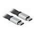 DELOCK USB 3.2 Gen 2 FPC Flat Ribbon Cable USB Type-C to USB Type-C 22 cm PD 3 A E-Marker (85926)