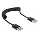 DELOCK Cable USB 2.0-A male / male coiled cable (83239)