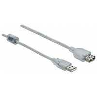 DELOCK Extension cable USB 2.0 Type-A male > USB 2.0 Type-A female 2m transparent (83883)