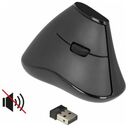 DELOCK Ergonomic vertical optical 5-button mouse 2.4 GHz wireless - Silent (12622)