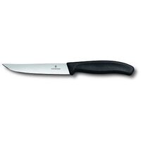 VICTORINOX Swiss Classic Gourmet Steak Knife, Black, 2 Pieces (6.7903.12B)