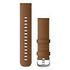 GARMIN Leather Quick Release Band, 22 mm, Brown / Silver (010-12932-24)