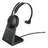 JABRA Evolve2 65 - USB-A MS Teams Mono mit Ladestation, Schwarz (26599-899-989)