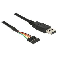 DELOCK Converter USB 2.0 male > TTL 6 pin pin header female 1.8m (5V) (83784)