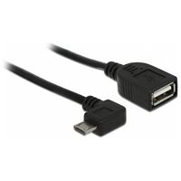 DELOCK Cable USB micro-B male > USB 2.0-A female OTG 50cm angled (83271)