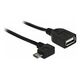 DELOCK Kabel USB micro-B Stecker > USB 2.0-A Buchse OTG 50cm gewinkelt (83271)