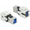 DELOCK Keystone Module USB 3.0 A female > USB 3.0 B female white (86394)