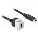 DELOCK Keystone Module USB 3.0 C female > USB 3.0 C male with cable (86399)