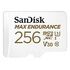 SANDISK Max Endurance microSD, UHS-I U3, Class 10, V30, 256GB (SDSQQVR-256G-GN6IA)