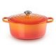 LE CREUSET Signature - Runder Bräter aus Gusseisen, Ofenrot, 24cm/4.2L (21177240902430)