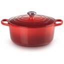 LE CREUSET Signature - Runder Bräter aus Gusseisen, Kirschrot, 22cm/3.3L (21177220602430)