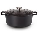 LE CREUSET Signature - Runder Bräter aus Gusseisen, Schwarz, 20cm/2.4L (21177200000430)