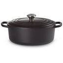 LE CREUSET Signature - Ovaler Bräter aus Gusseisen, Schwarz, 27cm/4.1L (21178270000430)