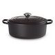 LE CREUSET Signature - Ovaler Bräter aus Gusseisen, Schwarz, 33cm/7.5L (21178330000430)