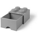 LEGO Desk Drawer 4, 25x25cm, Stone Gray