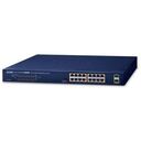 PLANET 16-Port 10/100/1000T 802.3at PoE + 2-port 1000X SFP gigabit ethernet switch (GSW-1820HP)