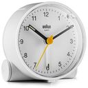 BRAUN Classic Analogue Alarm Clock BC01W, White