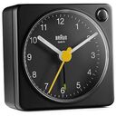 BRAUN Classic Analogue Travel Alarm Clock BC02XB, Black