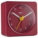 BRAUN Classic Analogue Travel Alarm Clock BC02R, Red