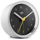 BRAUN Classic Wecker BC12WB, Weiss / Schwarz