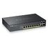 ZYXEL 8-port GbE switch, Layer 2 managed, 8x GbE PoE RJ-45 ports, 2x GbE combo port (GS2220-10HP | 5281)