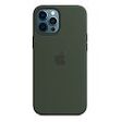 APPLE iPhone 12 Pro Max Silicone Case with MagSafe, Cypress Green [Late 2020] (MHLC3ZM/A)