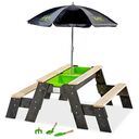EXIT TOYS Aksent Sand,- Wasser- und Picknicktisch (2 Bänke + Schirm)