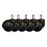 LC-POWER Gaming Chair casters, Black, Pack of 5 (LC-CASTERS-4BB)