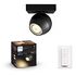 PHILIPS Hue White Ambiance - Buckram Ceiling Light 1-Spot, Black (5047130P6)