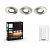 PHILIPS Hue White Ambiance - Adore Bathroom Built-in Light 3-Spot, Chrome (3417611P6)