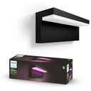 PHILIPS Hue White & Color Ambiance - Nyro Outdoor Wandleuchte, Schwarz (17456/30/P7)