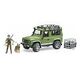 BRUDER Land Rover Defender Station Wagon mit Förster und Hund (02587)