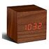 GINGKO Cube Click Clock, Walnut (GK08R8)