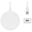 BELKIN Boost Charge Wireless Charging Pad + Wall Charger, White (WIA001vfWH)