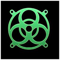 Fan grill, 80x80mm, various