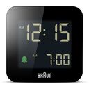 BRAUN Radio-controlled Travel Alarm Clock BC08, Black