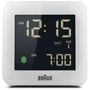 BRAUN Radio-controlled Travel Alarm Clock BC09-DCF, White