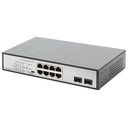 DIGITUS 8-port gigabit PoE switch, 19 inch, unmanaged, 2 uplinks (DN-95140)