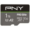PNY Pro Elite R100/W90 microSDXC, 1.0TB, UHS-I U3, A1, Class 10, V30 (P-SDU1TBV32100PRO-GE)