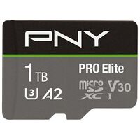 PNY Pro Elite R100/W90 microSDXC, 1.0TB, UHS-I U3, A1, Class 10, V30 (P-SDU1TBV32100PRO-GE)