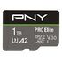 PNY Pro Elite R100/W90 microSDXC, 1.0TB, UHS-I U3, A1, Class 10, V30 (P-SDU1TBV32100PRO-GE)