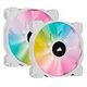 CORSAIR iCUE SP140 RGB Elite White Dual Fan Kit, 140mm, 2er Pack (CO-9050139-WW)