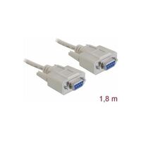 DELOCK Cable serial null modem 9 pin female > 9 pin female 1.8 m (84077)